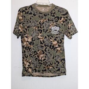 Converse Short Sleeve Camo Print Double Sided Crewneck Graphic Tee XS